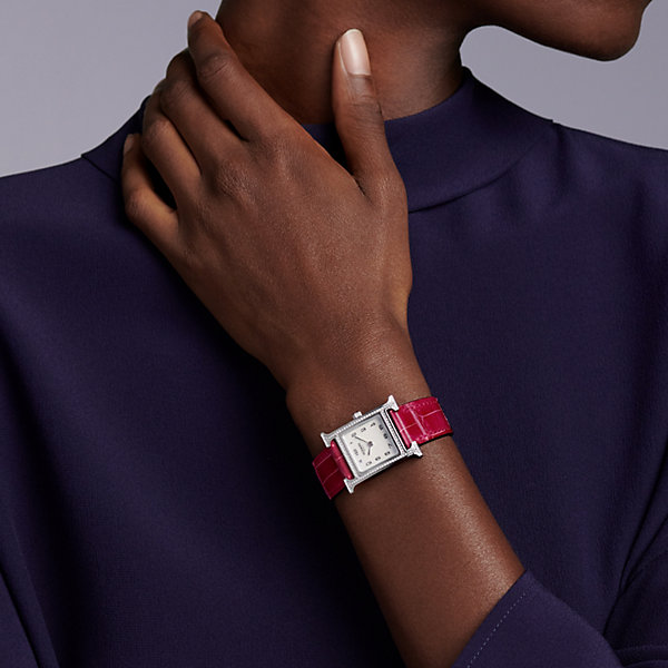 最前線のHERMES(エルメス)時計用ブレスレット Heure H, 26 x 26 mm ...